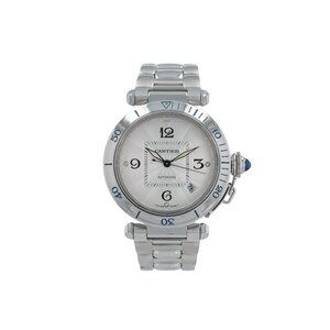 Cartier Pasha 2378 40mm Silver Arabic Dial